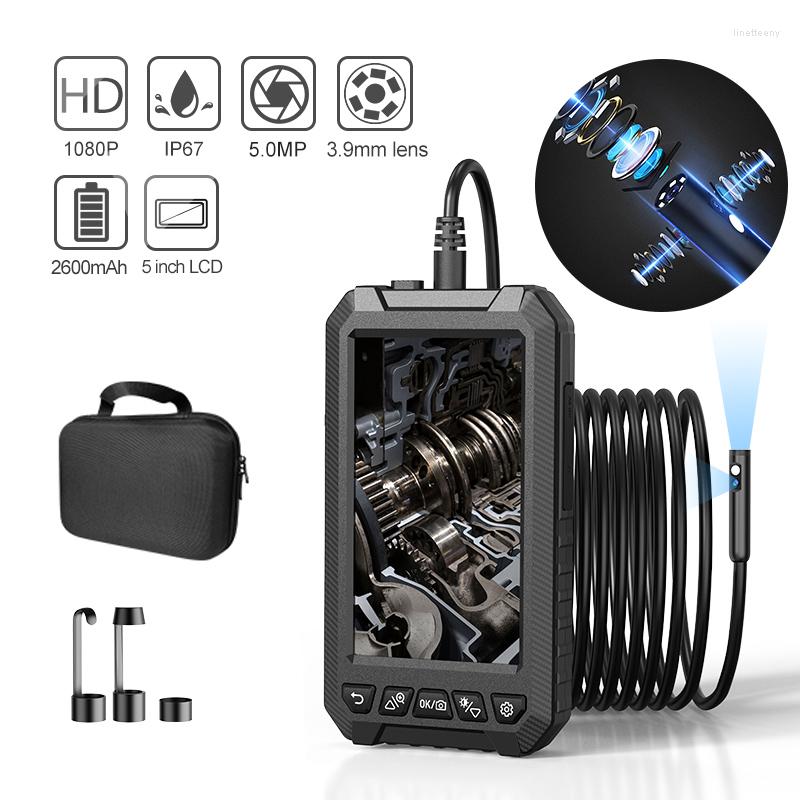 

Triple & Dual Lens Endoscope 1080P Borescope Inspection Camera 5 Inch LCD Screen With 6 LED Lights For Car Sewer Checking