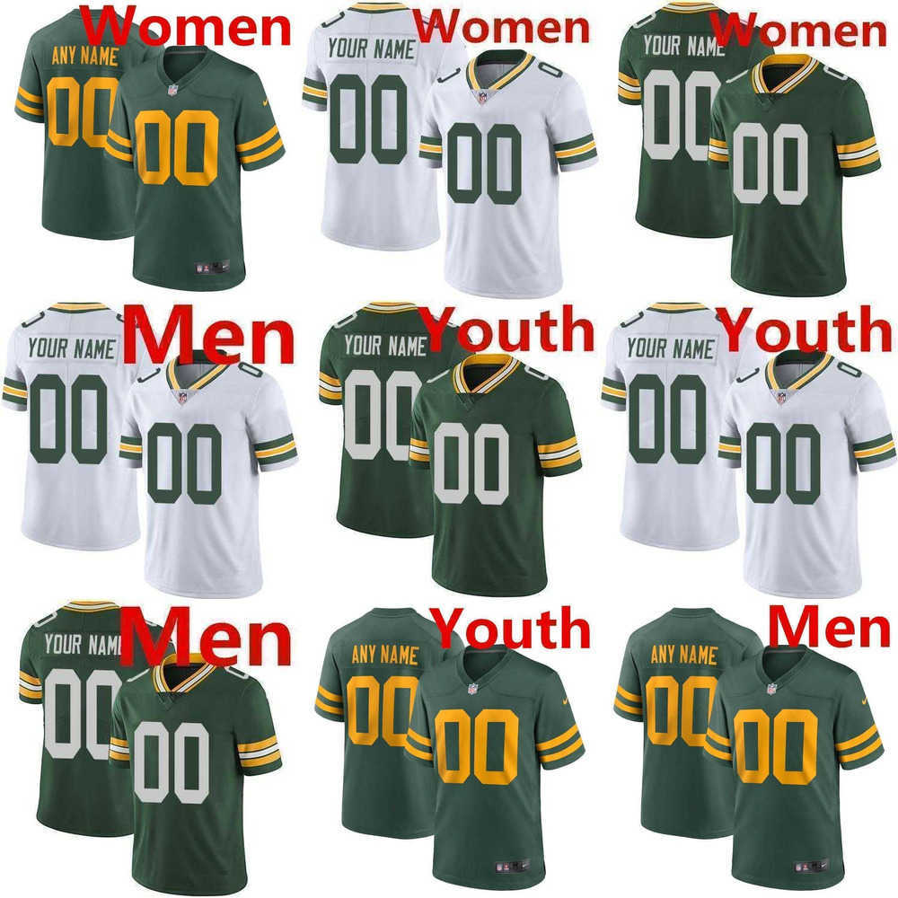 

Football Jerseys Green Bay''Packers''custom 12 Aaron Rodgers 33 Aaron Jones 28 AJ Dillon 18 Randall Cobb 85 Robert Tonyan 87 Romeo Doubs 2 Mason Crosby, Color