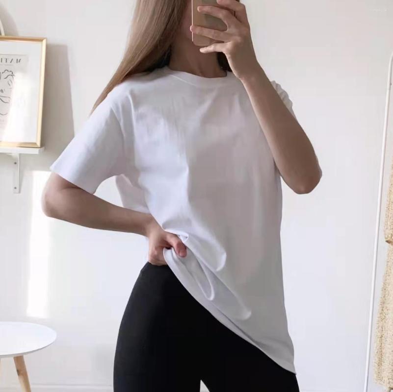 

Women's T Shirts 97% Cotton Women's Basic T-Shirt Relaxed-Fit Round Neck Tees Short Sleeve Loose Tops Nice Quality, White