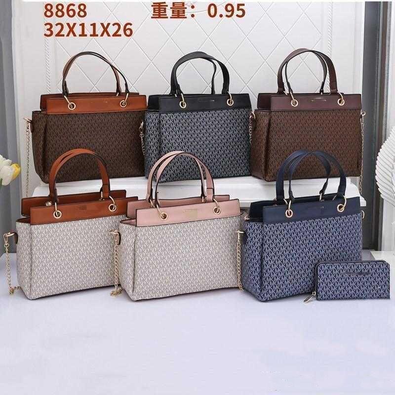 

bags MICHAELS KOR MKS 2 piece set Women hand ladies designer composite lady clutch bag shoulder tote female purse and wallet 8868, 32x11x26cm