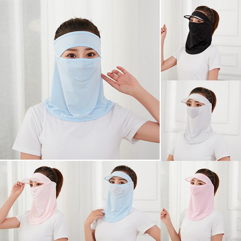 

Berets Outdoor UV Protection Cover Sun Hat Face Neck Flap Cap Wide Brim Summer Sunscreen Mask Breathable Sportswear Accessories