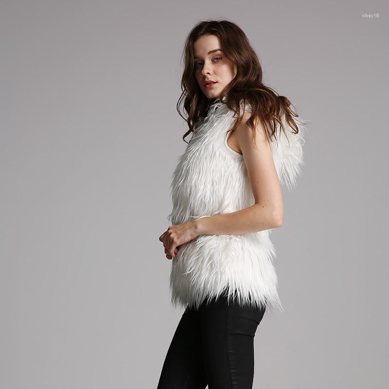 

Women' Fur Autumn And Winter Coat Imitation Hooded Vest Short Female, Pink