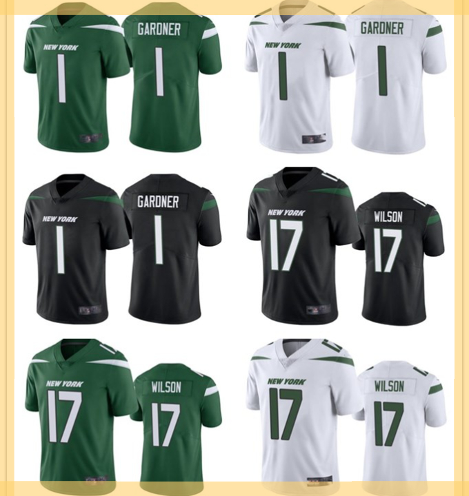 

Jersey Custom Men women youth New York''Jets''1 Ahmad Gardner 17 Garrett Wilson 2022 Draft Stitched green white