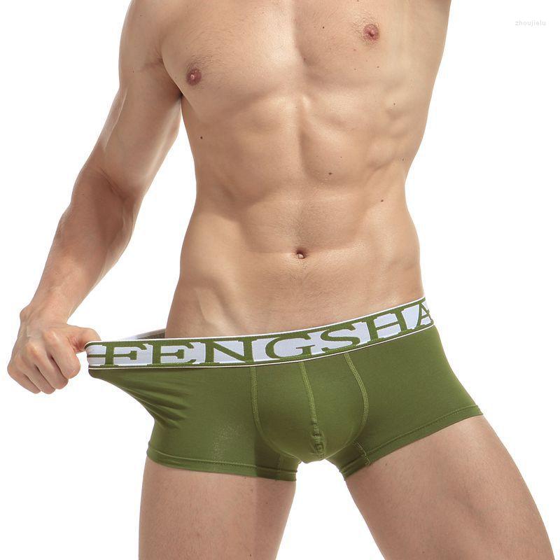 

Underpants MEN'S Underwear Solid Color Simple Cotton Breathable Buttock Lifting U-Pouch Bag Push Up Sexy Boxers, Blue