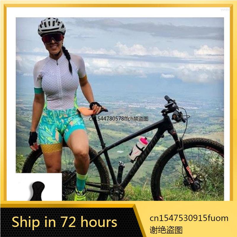 

Racing Sets 2022 Tarstone Sublimation Printing Women's Short Sleeve Cycling Speed Suit Bicycle Suits Triathlon Women Jumpsuit