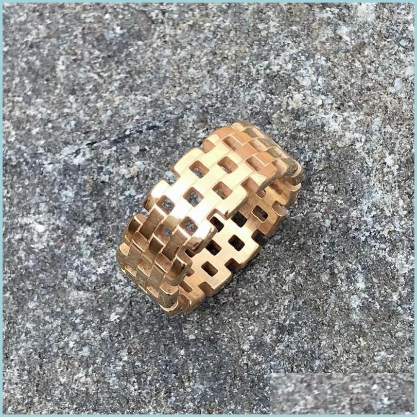 

Wedding Rings Wedding Rings Bijoux Large Engagement Ring Stainless Steel Club Party For Women Jewelry Mens Gold Europe And America S Dhc52