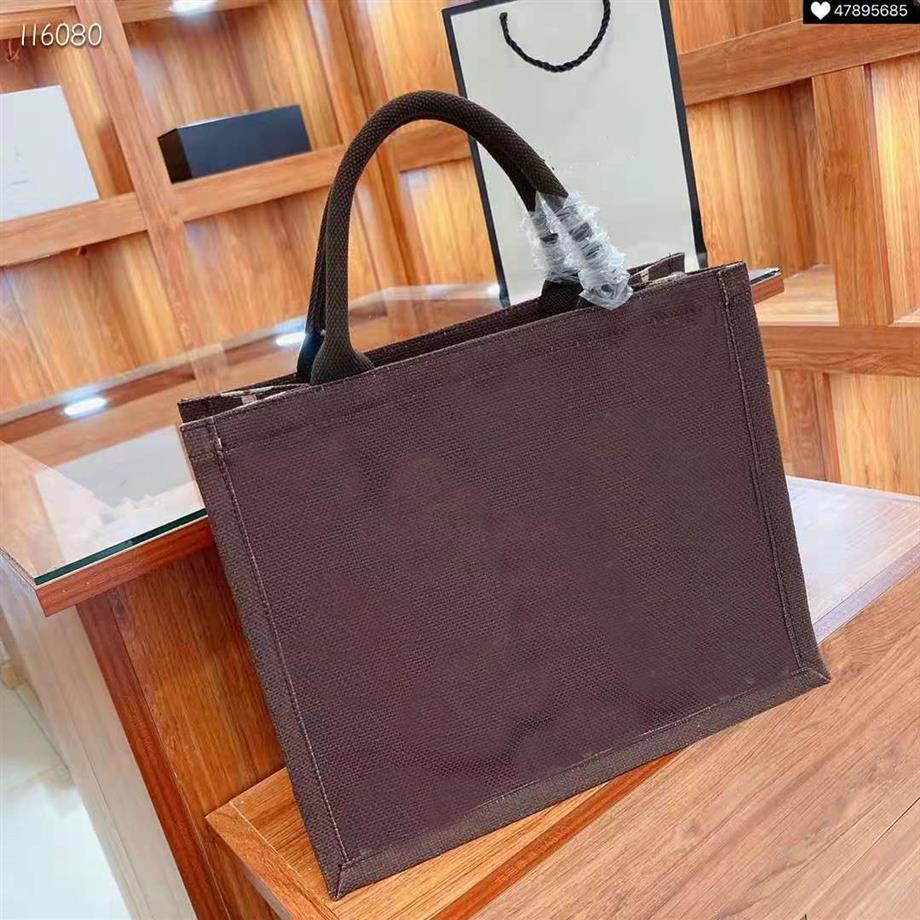 

2021 designer's new shopping bag women's Canvas Handbag Shoulder Bag with floral pattern and classic printing2520, Brown