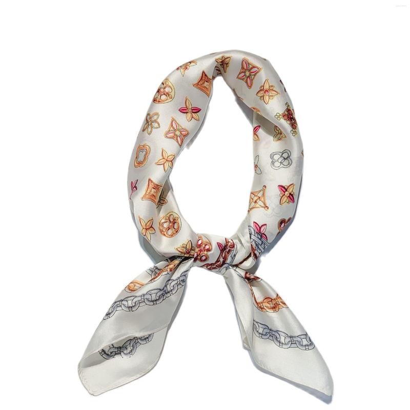 

Scarves Mechanical Hem Twill Scarf Women 3 Long Cartoon Square 75 Cm