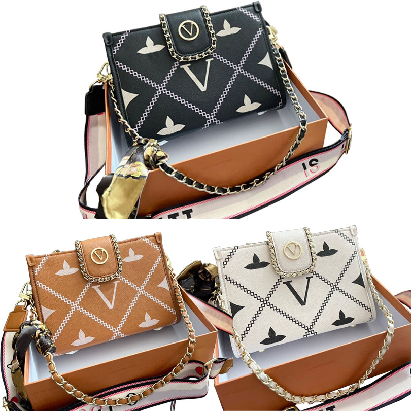 

Luxury designer bags printed handbag new shoulder bag leather cross pillow bag 4 styles 3 colors classic version good with fashion party tops quality very goods nices, Brown size:23*8*16