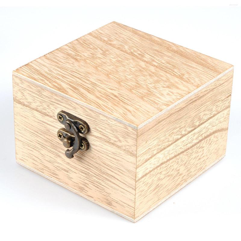 

Watch Boxes DIY Unpainted Wooden Storage Case Wrist Jewelry Box