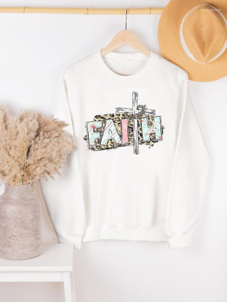 

Women's Hoodies Graphic Pullovers Woman Female Casual Fashion Autumn Leopard Faith Love Spring Clothing Women Print Sweatshirts, Ppkt29443