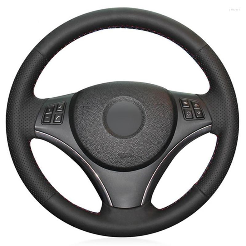 

Steering Wheel Covers Black PU Faux Leather Hand-stitched Car Cover For M Sport 3 Series E91 320i 325i 330i 335i M3 E90 E92 E93
