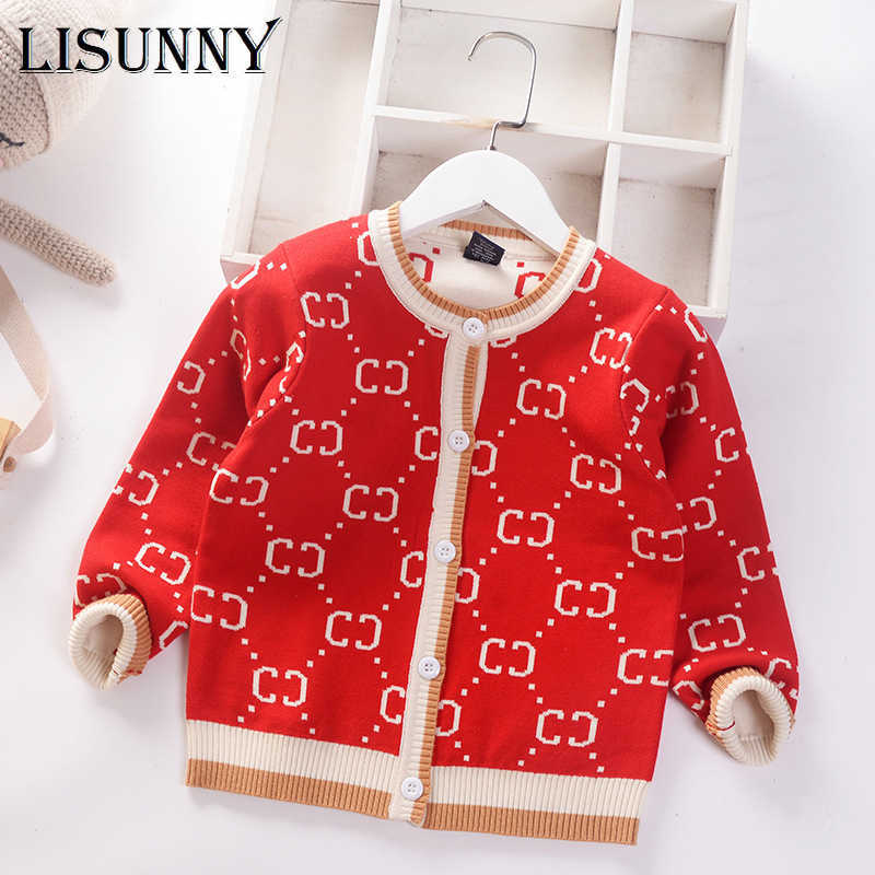 

Pullover Girls Cardigan Boys Sweater 2022 Autumn European American Style O-Neck Kids Sweater Toddler Coat Children Jacket Baby Clothes T221021