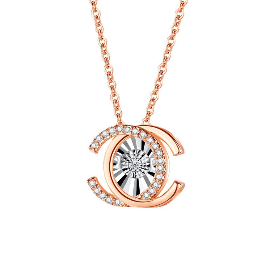 

designer necklace jewellery Pendant necklaces diamond Clavicle chain Titanium steel Gold-Plated Never Fade Not Cause Allergic; Store/21621802 Model BTA1