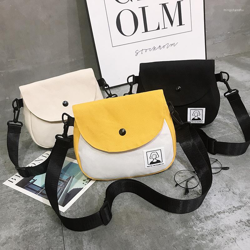 

Evening Bags 2022 Korean Canvas Messenger Small Square Bag Ing Simple Shell Totes Student Shoulder Manufacturer, White