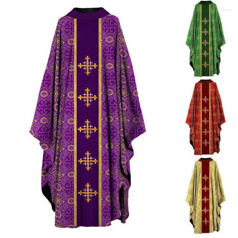 

Ethnic Clothing Halloween Cosplay Costume Men Muslim Dress Jubba Thobe Prayer Robe Gown Retro Medieval Priest Monk Missionary Cloak Cape