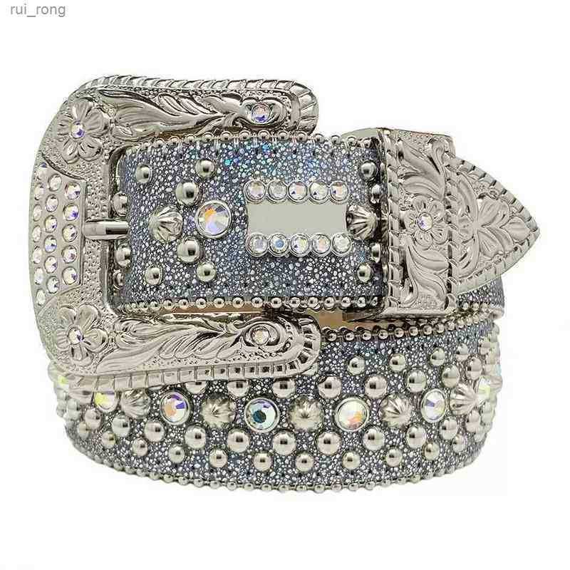 

Fashion Belts for Women Designer Mens Bb Simon rhinestone belt with bling rhinestones as gift ruirongbelt, Multi
