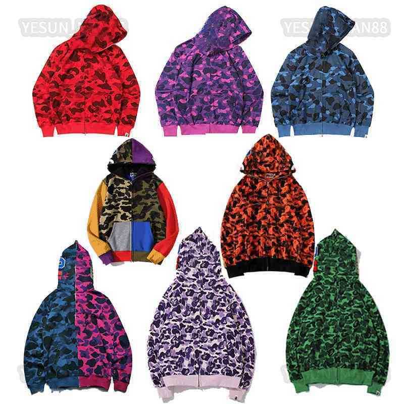 

Designer Luxury Spring Autumn Apes Hip Hop Shark Sweater Camouflage Hoodie Men And Women Loose Casual Hooded Coat Various Styles, 22