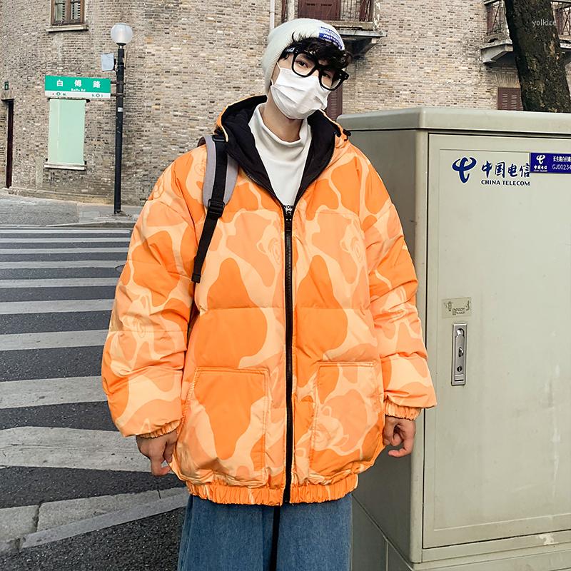 

Men' Down 2022 Men Winter Casual Thick Warm Waterproof Wear On Both Sides Parkas Autumn Outwear Windproof Hat Jacket, Blue