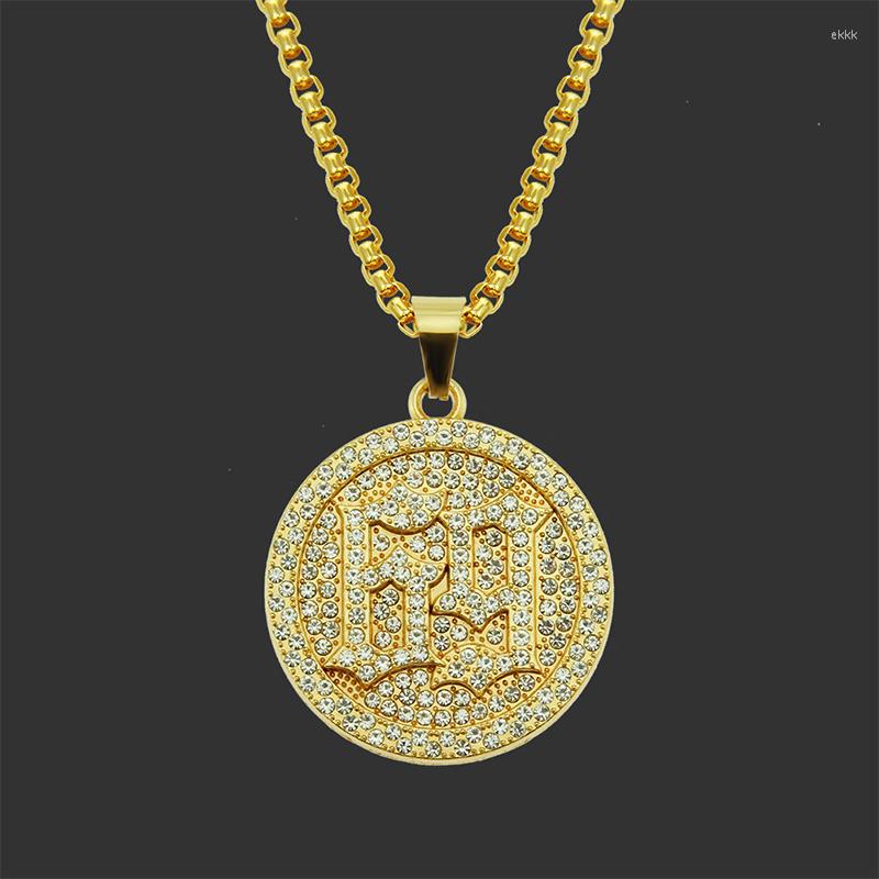 

Pendant Necklaces Hip Hop 6ix9ine Rapper Fashion Men Women Hiphop Out Bling Setting Rhinestone Necklace Charm Jewelry Gift