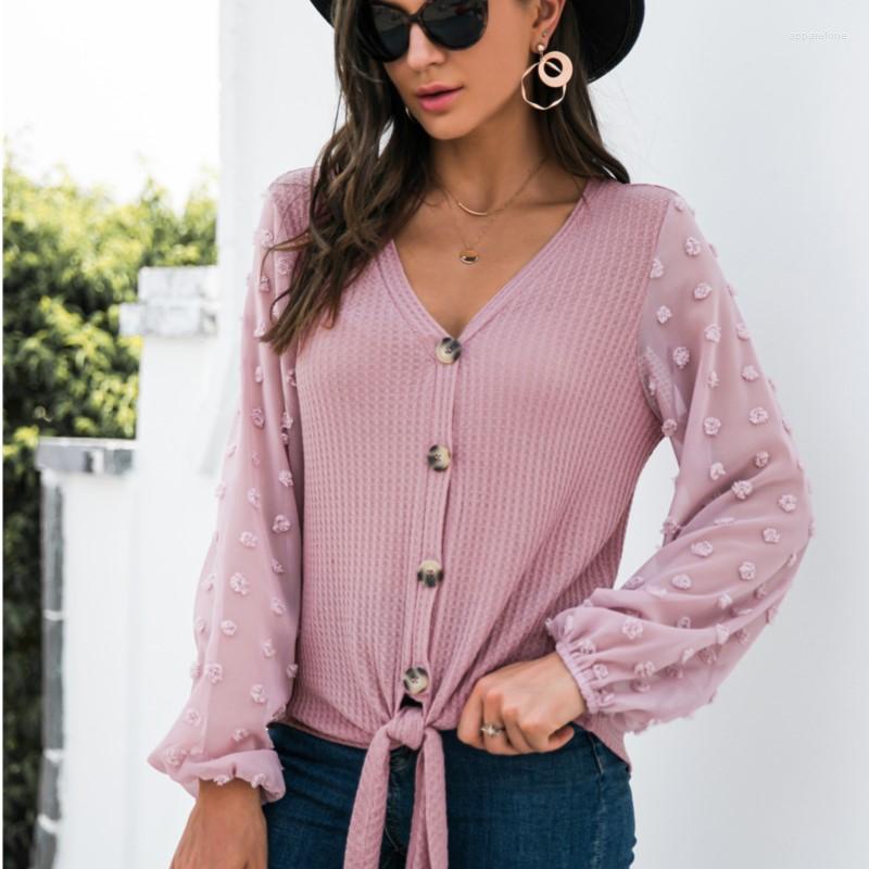 

Women' Knits Autumn Winter Knit Women Sweater 2022 V Neck Button Patchwork Long Sleeve Casual Cardigan, Sky blue