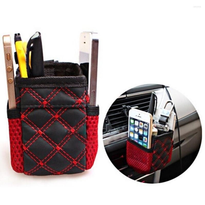 

Car Organizer 1pc Practical Auto Air Outlet Mobile Phone Pocket Storage Box Bag Drink Hanging Holder