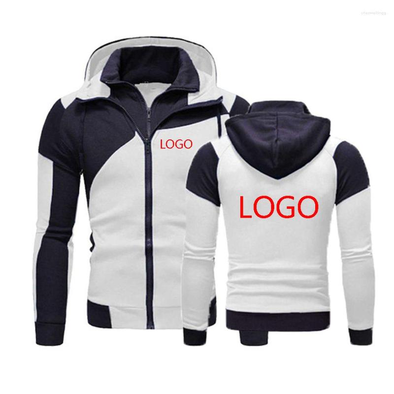 

Men' Jackets Logo Customization Printed Leisure Double Zip Hoodie Comfortable Pullover Fleece Cotton Fashion Sweatshirts Casual Coats