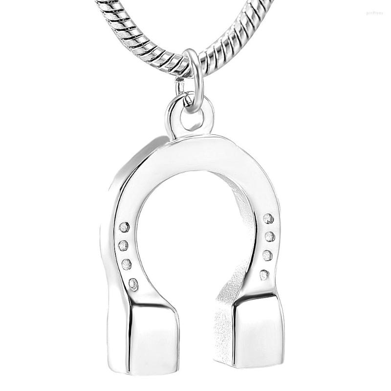 

Chains IJD12836 Horse Shoe Shape Polishing Stainless Steel Cremation Urn Pendant Memorial Necklace Keepsake Jewelry For Ashes