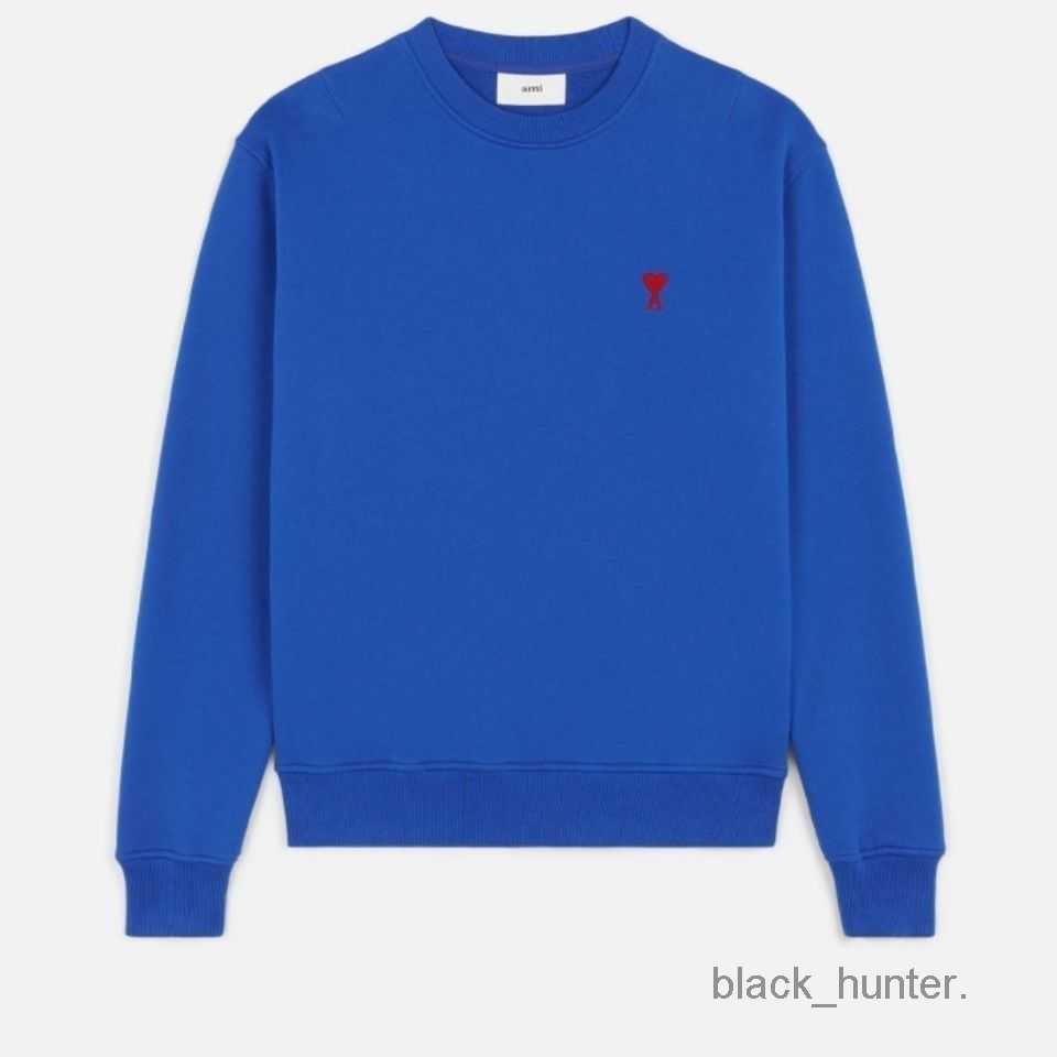 

Amis Designer Men's Hoodies Sweatshirts Cotton Embroidery Love Hooded Round Neck Sweater Casual Loose Long Sleeve Couple Dress, Hooded purple love