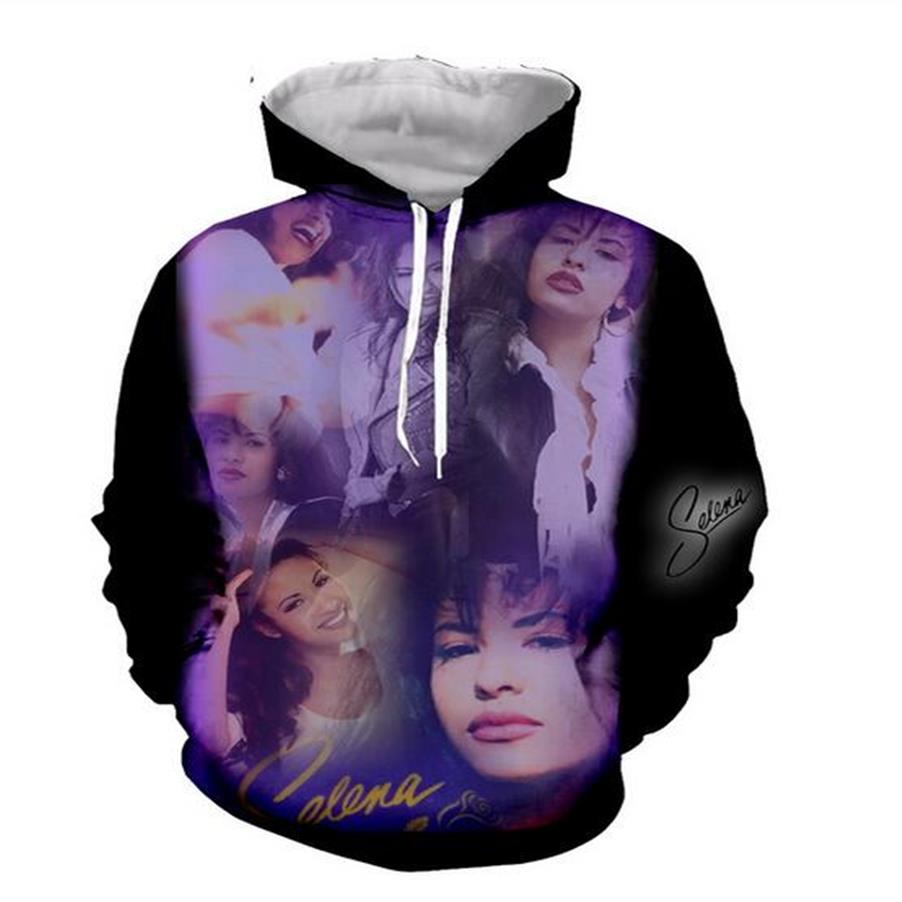 

Whole-New Fashion Cool Sweatshirt Hoodies 3D Print Mens Womens Casual selena quintanilla siger Style Streetwear Clothes K0299N, Multicolor