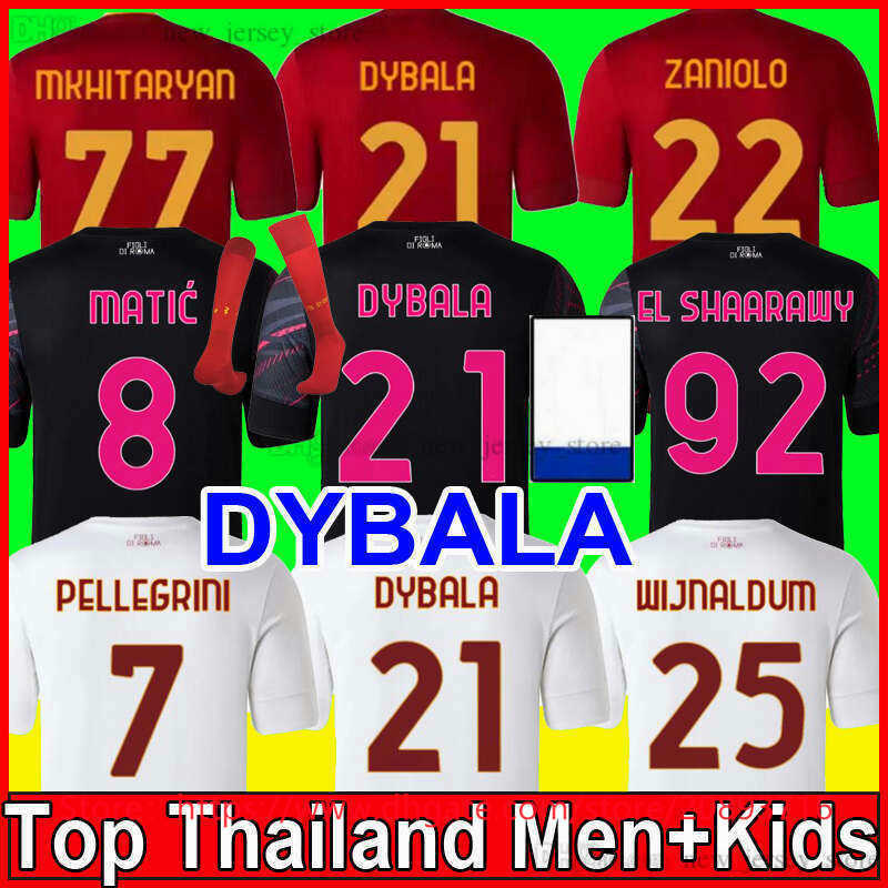 

2022 2023 roma Suit SOCCER JERSEYS DYBALA home away Pellegrini Abraham Zaniolo Totti belotti CELIK Wijnaldum MANCINI KUMBULLA men kids kit FOOTBALL EL ShAArawy, Men home suit
