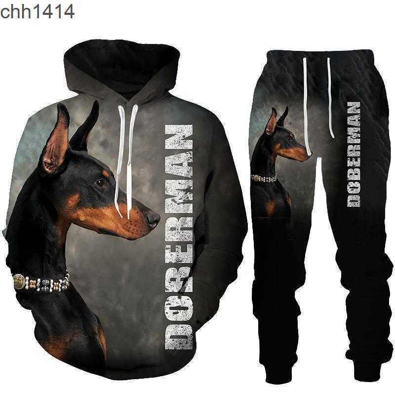 

Pet shepherd 3D print Hoodie sweatpants essentials set men's Hoodie sweatsuit, 15