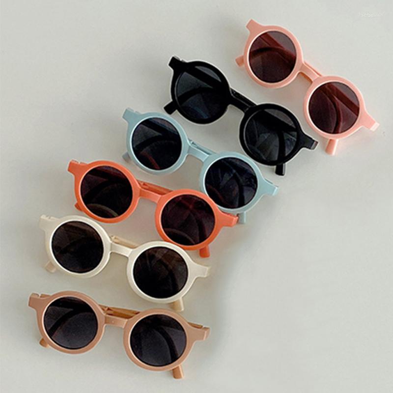 

Sunglasses Foldable Baby Kids Fashion Round Children Sun Glasses For Boys Girls Goggles Student Portable Eyewear