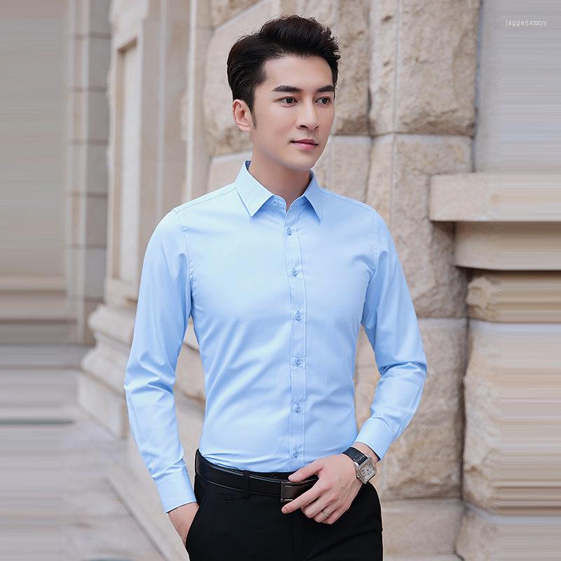 

Men' Casual Shirts Autumn Men' Long Sleeve Trend Korean Slim Oversized Shirt, White