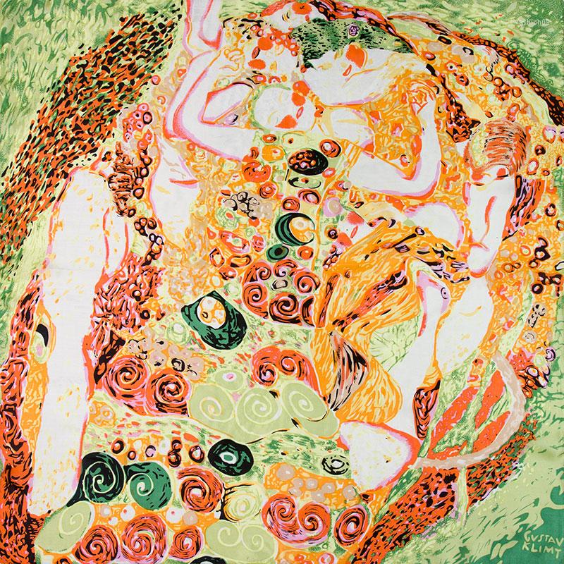 

Scarves Silk Scarf Women Hijab Spring Big Bandana 2022 Female Middle Square Nice Gift For Lady