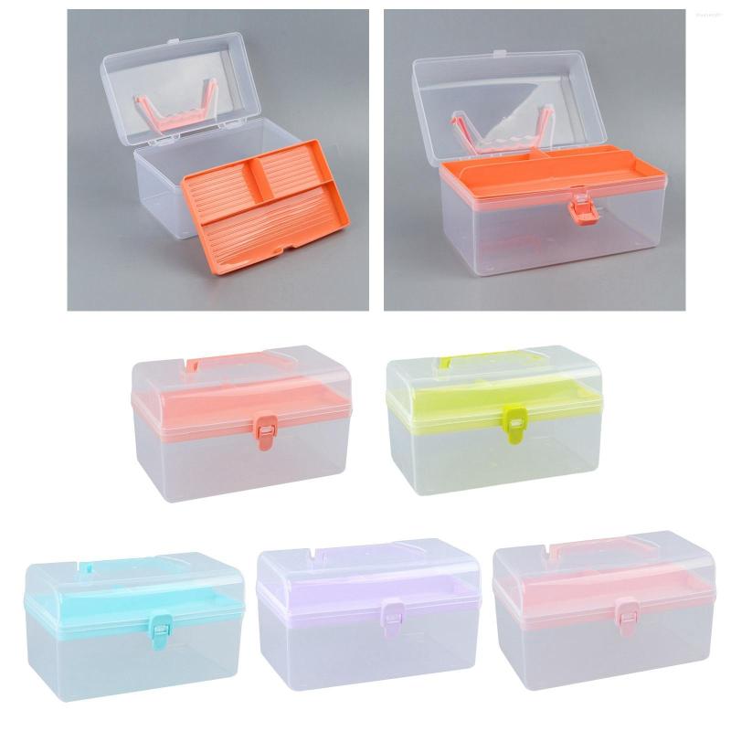 

Nail Art Kits Storage Box Clear With Compartments For Drill Tool Rhinestone Brush Pen Buffer Grinding Files Container Case