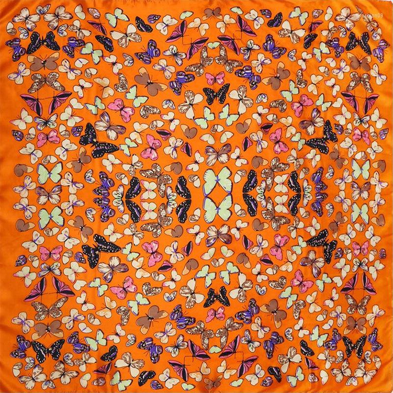 

Scarves Silk Scarf Women Butterfly Hijab Bandana 2022 Top Wrap Middle Square Gift For Lady