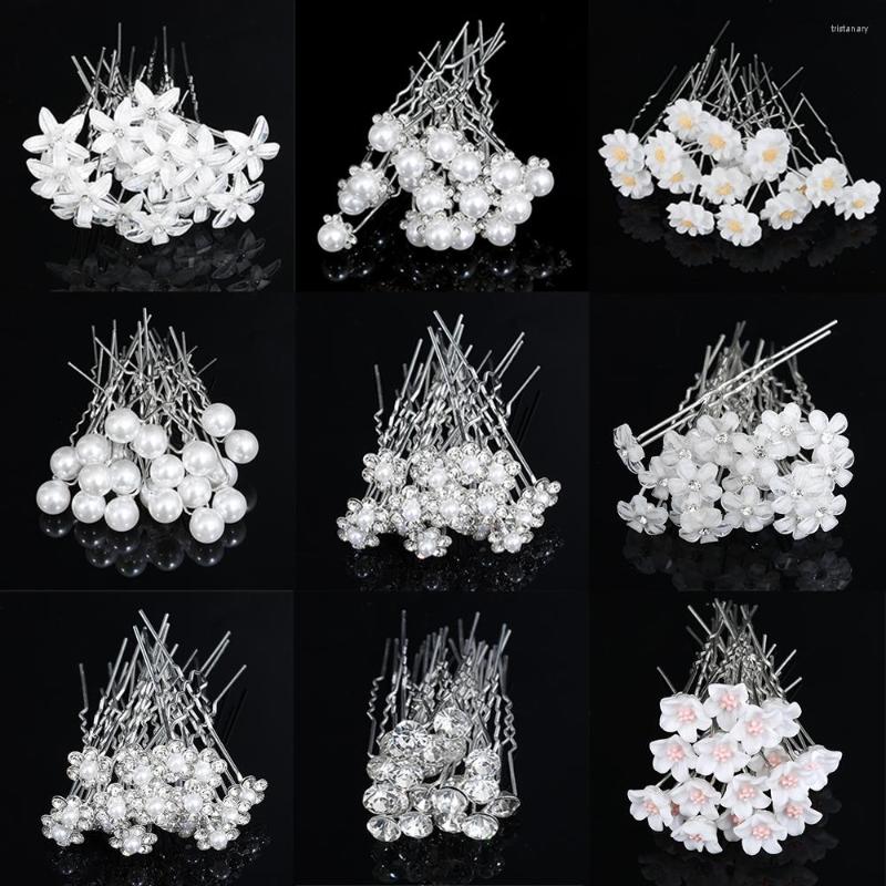 

Hair Clips 20Pack Women U-shaped Pin Metal Barrette Clip Hairpins Simulated Pearl Bridal Tiara Accessories Wedding Hairstyle Tools