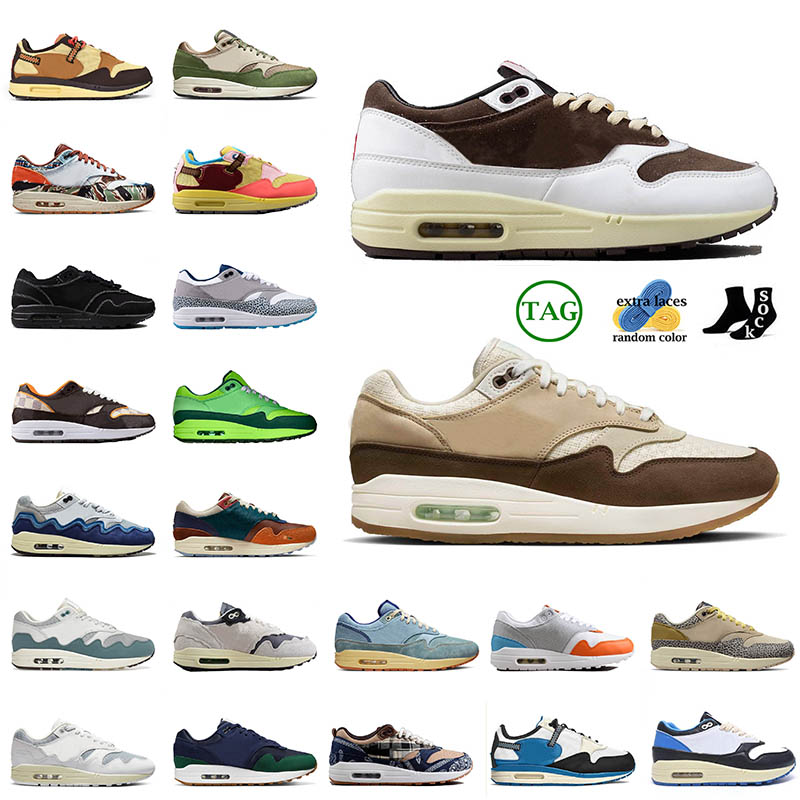 

Airmaxs Fashion Cushions 87 Running Shoes 1s Patta Black Grey Crepe Hemp Dirty Denim Cactus Jack Watermelon Women Fragment Mens Sneakers Trainers, C23 magma orange 40-45