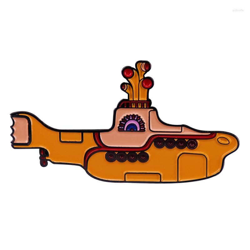 

Brooches Yellow SSubmarine Enamel Pin Music Badge Backpack Decoration Jewelry