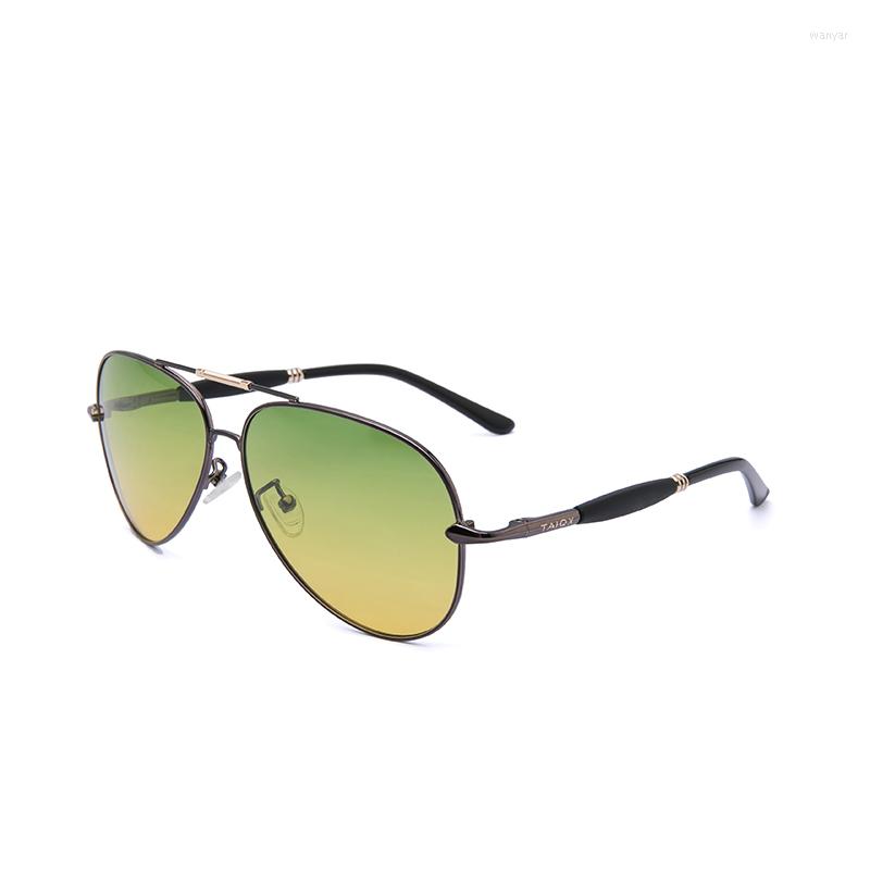 

Sunglasses Summer Alloy Men Driving TAC Polarized Sun Glasses Unisex UVA UVB Blue Green Travel With Box 8117Y