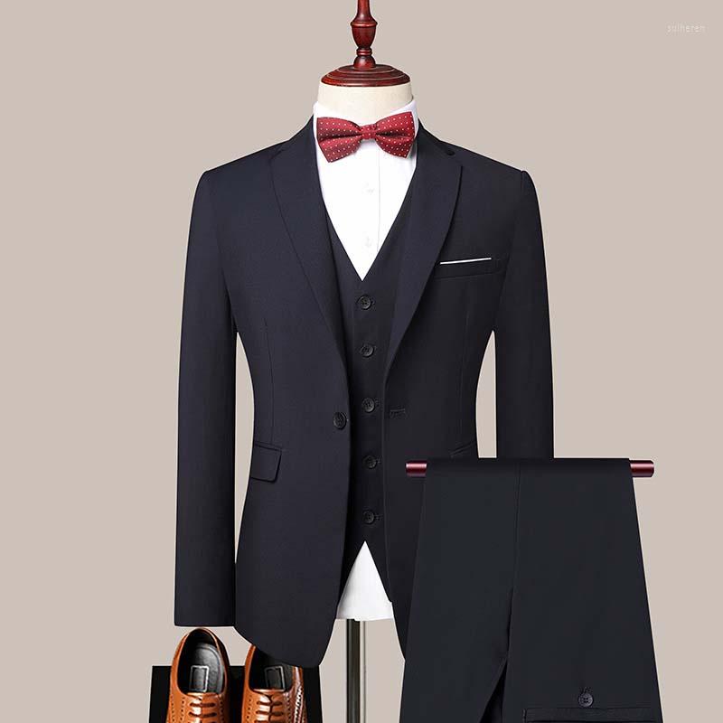 

Men's Suits Grand Choir Performance Costume Men Adult Three Piece Fit Wedding Groom Suit Set Terno Masculino BL005