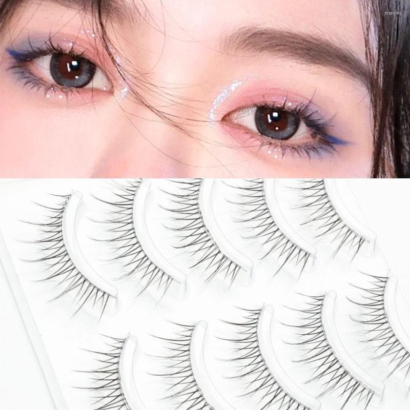 

False Eyelashes Makeup Tools Natural Simulated Handmade Thin Transparent Stem Little Devil 3D Mink Hair Manga Lashes