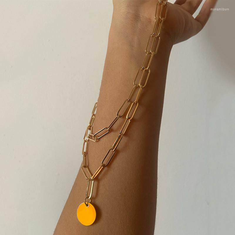 

Chains Vintage Necklace Gold Chain Women Jewelry Layered Accessories For Girls Clothing Aesthetic Gifts Fashion Pendant Necklaces 2022