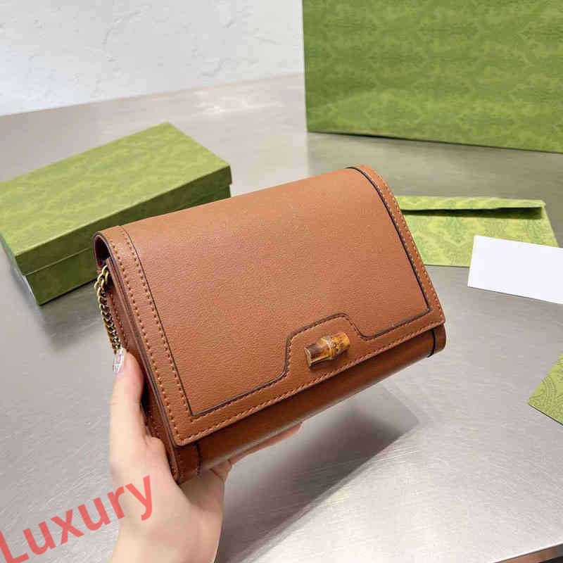 

Luxury Shoulder Bags Chain Clutch BambooCrossbody Bags Women Purse Classic All-match Leather Designer Crossbody Wallet Female Purses 221022, Blue