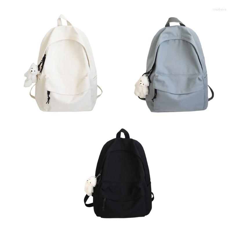 

School Bags Unisex DIY Canvas Backpack Daypack Satchel Bookbag Travel, Blue