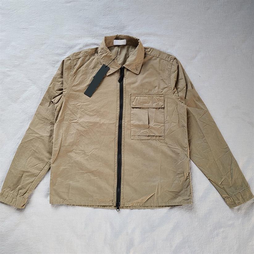 

19FW 115WN OVERSHIRT OLD GARMENT DYE TOPST0NEY JACKETS Men Women Fashion Coat Jacket Shirt Outdoor286m, Black