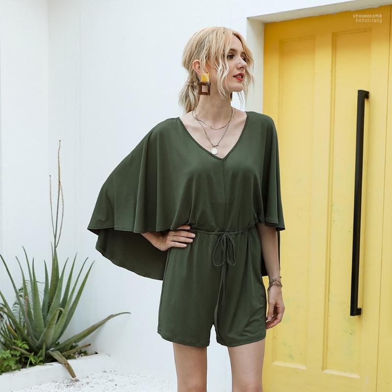 

Women's Jumpsuits Women's & Rompers Womail Playsuits Women Summer Elegant Jumpsuit Short Casual Ruffles Elastic Waist Sexy Ropa De, Ny