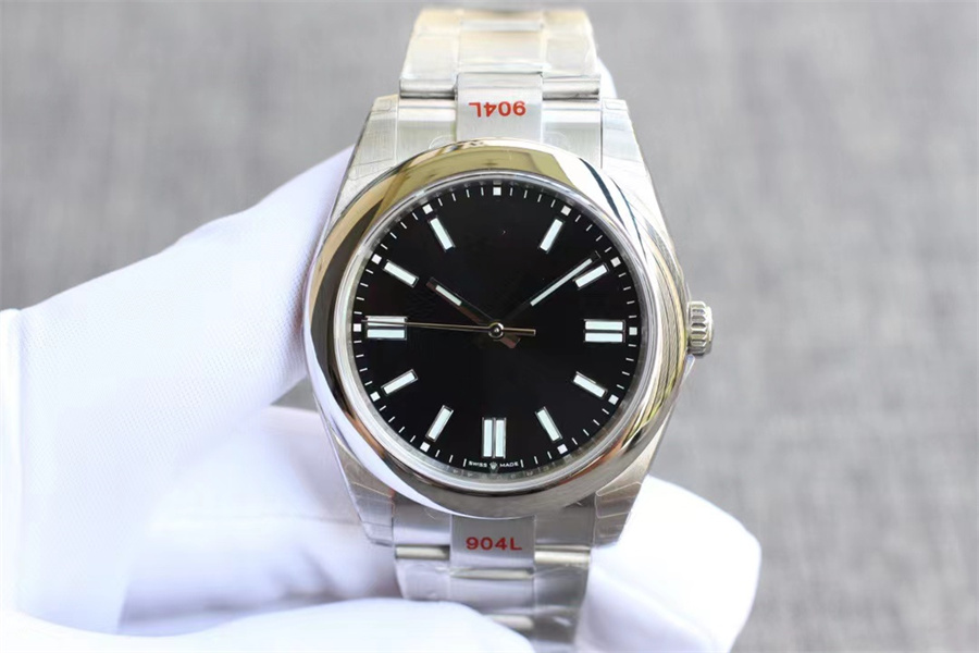 

Top Montreal de luxe 41mm men watches 3230 automatic mechanical movement watches super 904L fine steel case strap ice blue luminous 04, Black