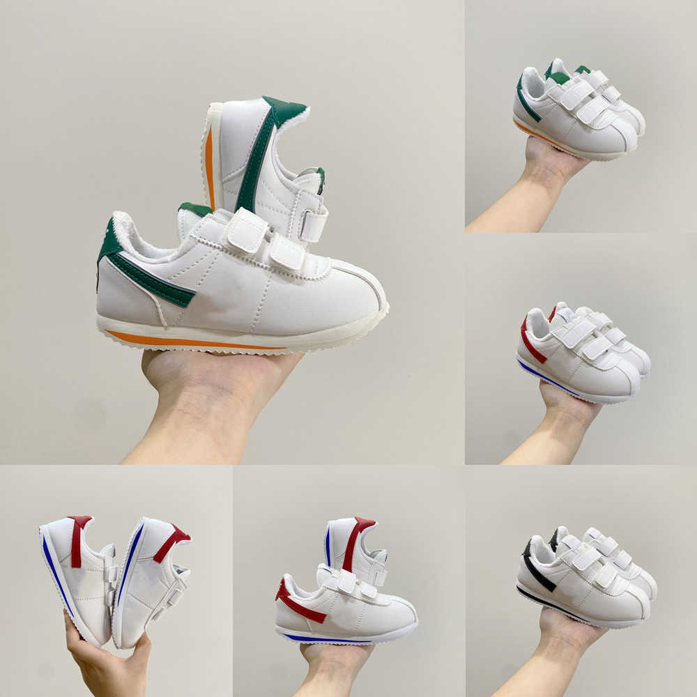 

kids Cortez Running Shoes boys girls white casual shoes Sneakers Trainer Designer Union Classic fleece HOOK LOOP Baby toddlers infants jogging walking sneaker, 1324551